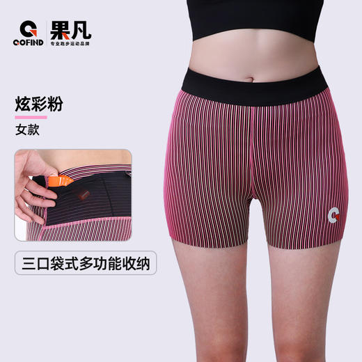 【价值259元|可积分兑换】果凡高弹条纹压缩裤户外速干 紧身 马拉松男女款GSD12238/GSD11237 商品图1