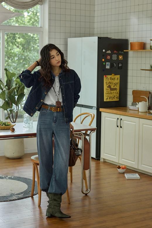 小众原单法式复古小立领牛仔夹克外套 商品图11