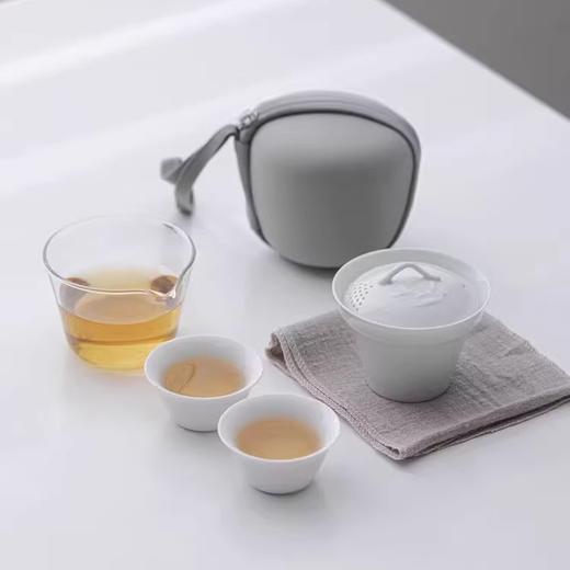 【旅行户外茶具】便携快客杯盖碗二杯 露营功夫茶具套装家用 假期出行易携带 国庆五一出游 商品图6