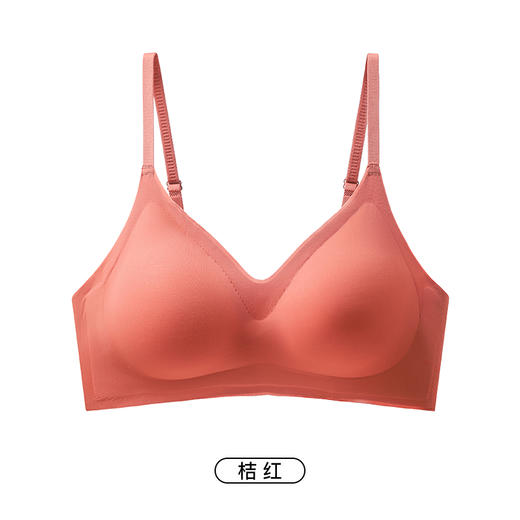 爱帝女士高弹无束缚文胸光面无痕无钢圈马卡龙内衣 商品图8
