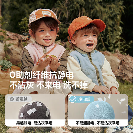 迷你巴拉男童女童马甲宝宝抗静电摇粒绒亲肤保暖内搭立领上衣 商品图2