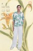 伯妮斯茵 | 温柔清雅 白底绿花雪纺上衣 诗经《谖》主题纹样 透气飘逸 气质出游款  SZ3F01-铜青色衬衫 商品缩略图1