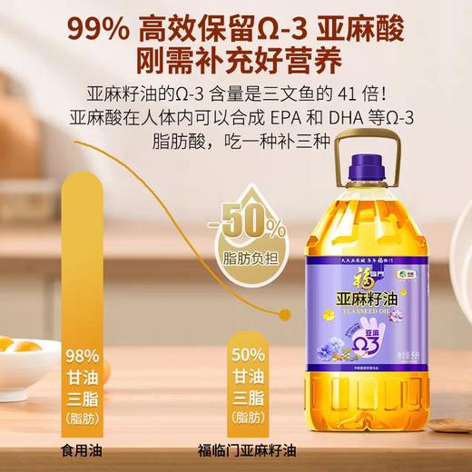 福临门一级亚麻籽油99元1桶5L装，明天到 商品图3