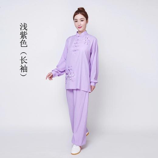 太极服装女新款洋气亚麻棉麻太极拳练功服女夏季太极服短袖 商品图3