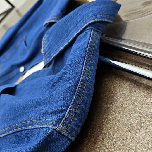 EVISU福神男士商标与佛头图案牛仔衬衫2ESHTM3SL133RXCT 商品图2