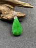 【FC0152】18K镶嵌翡翠阳绿水滴吊坠 有种有色  款式精美 简约大气 商品缩略图3