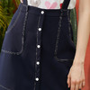 欧芮儿2018新款收腰显瘦百搭吊带单排扣牛仔半身裙女短裙子* 商品缩略图2