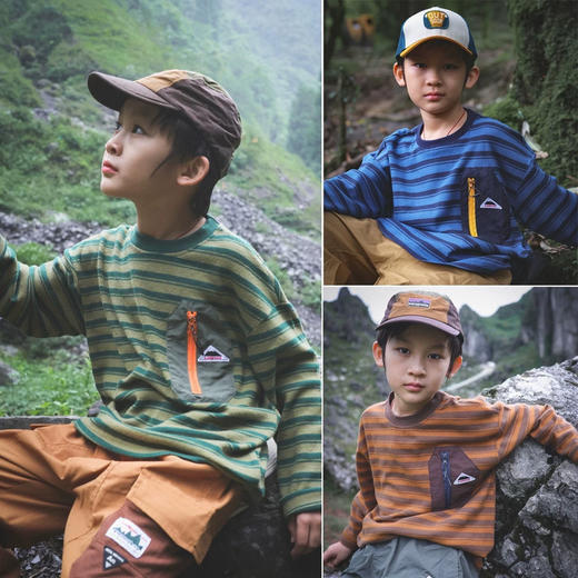 山系儿童条纹T恤打底衫082107 商品图0