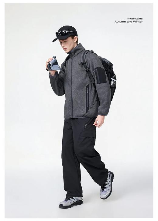 茑子平替！COVERT高定面料立领拉链抓绒衣，户外山系保暖防风卫衣，加厚加绒 商品图0