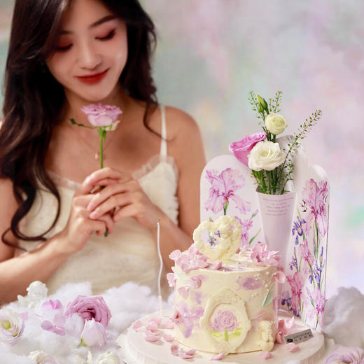 鲜花蛋糕【仙女的梦幻花园】1.5磅 香草奶油芒果夹心口味 商品图4