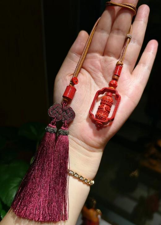 朱砂转筒挂件 商品图0