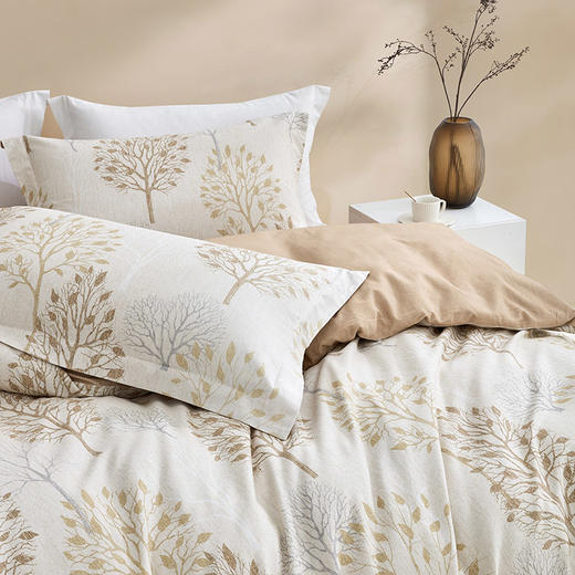 罗莱生活出品LOVO家纺 秋日暖阳磨毛四件套200*230cm 商品图4