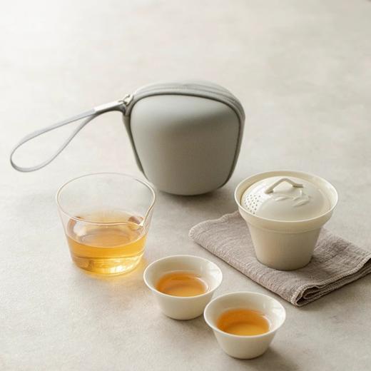 【旅行户外茶具】便携快客杯盖碗二杯 露营功夫茶具套装家用 假期出行易携带 国庆五一出游 商品图0