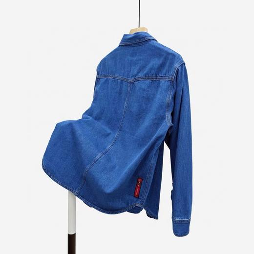 EVISU福神男士商标与佛头图案牛仔衬衫2ESHTM3SL133RXCT 商品图1