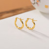S925纯银镀金莫比乌斯，简约时尚中古风复古耳环CW-EJ00677 商品缩略图2
