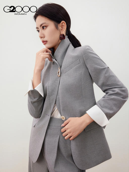 G2000【配送襟针/舒适弹性/商场新款】女装FW25商务通勤正装西服56212065 商品图1