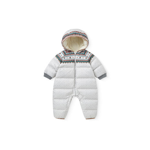 【高定系列】英氏婴儿羽绒连帽连体衣抗菌远红外A类冬季保暖新款 商品图4