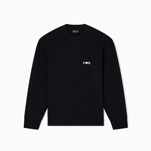 EMPORIO ARMANI 阿玛尼 男士 EA 徽标刺绣混纺棉质长袖卫衣 黑色 EM002919 AF10013 UC001 商品图0