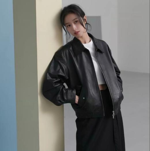 26年年初福利2~8折！韩国Dunst绵羊皮复古翻领皮夹克 商品图1