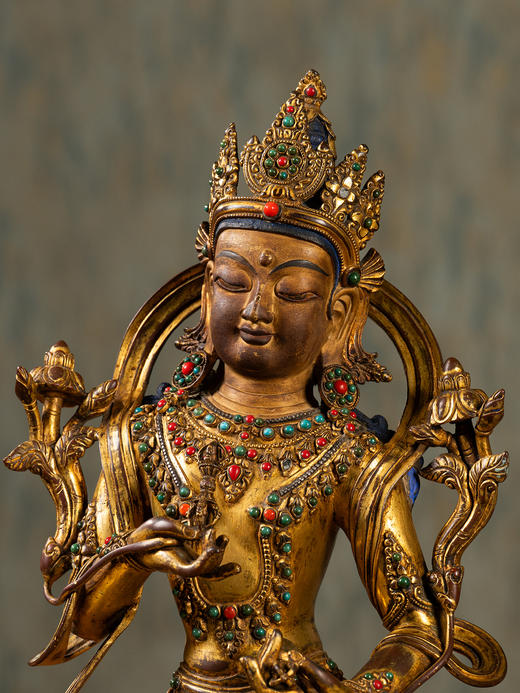 清	铜鎏金嵌宝石金刚萨锤 商品图2