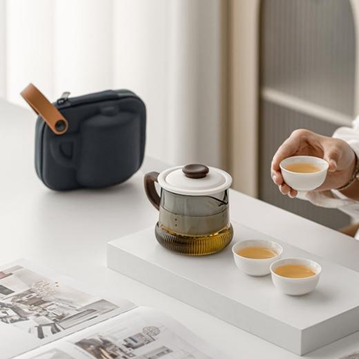 【便携式旅行茶具套装】户外个人专用快客杯一壶三杯 户外露营泡茶壶 国庆假期出游 商品图3