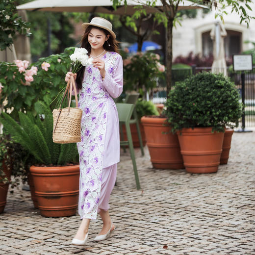 【林栖设计小店】（现货）【两种穿法】镂空绣花连衣裙配吊带拼飞片宽松2025秋冬新款两件套女T1954115 商品图1