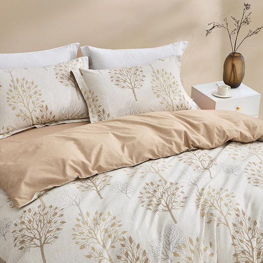 罗莱生活出品LOVO家纺 秋日暖阳磨毛四件套200*230cm 商品图2