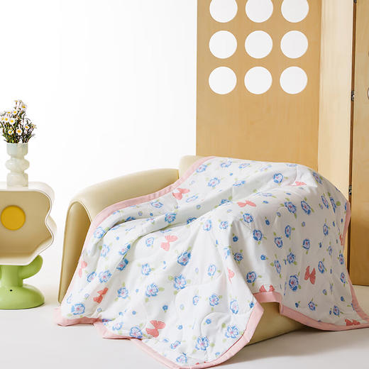 红蜻蜓夏凉被-蓝色花语HQT-4033 120150cm 夏被 商品图1