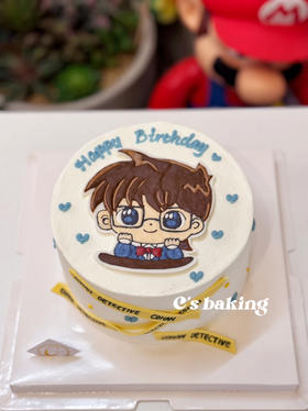 #手绘蛋糕 #名侦探柯南:真相永远只有一个 #柯南蛋糕 #男孩蛋糕 忌廉蛋糕（默认自提，收费配送请联系客服）