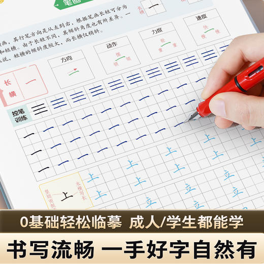 墨点楷书字帖练字成人荆霄鹏硬笔书法临摹练字帖大学生初学者入门基础教程正楷控笔训练钢笔练字本初中高中生笔画偏旁部首间架结构 商品图10