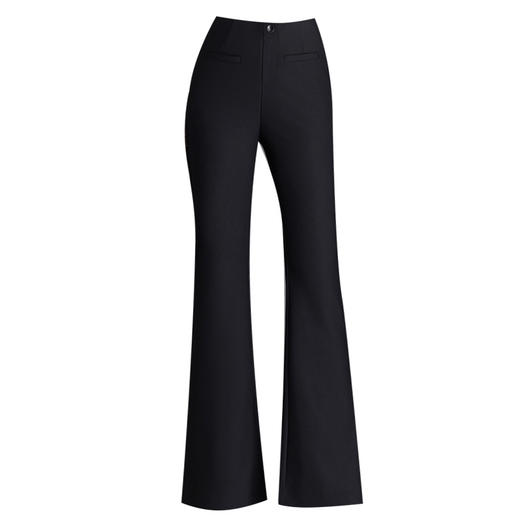 QYM 9572-Y时尚微喇叭西装裤修身高腰垂感休闲裤 商品图4