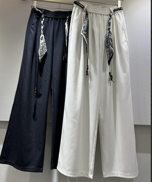 【门店同款】ENJOY秋季丝巾编织腰带阔腿裤 165593983 商品图0