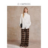 C+IMPRESS/西嘉 时髦格纹磨毛长裤复古老钱英伦学院风直筒休闲裤 商品缩略图3