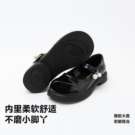 迷你巴拉女童女宝芭蕾鞋亮面珍珠甜美舒适单鞋舞蹈鞋 商品图3