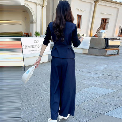 QYM 7735时尚三件套收腰马甲+长袖打底衫+阔腿裤 商品图3