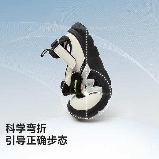 迷你巴拉运动凉鞋男宝女宝柔软防护止滑网布透气旋钮扣夏季 商品图3