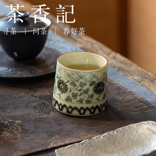 茶香记岩墨山房青花转转杯茶杯130ml景德镇陶瓷主人杯茶室茶具 商品图1