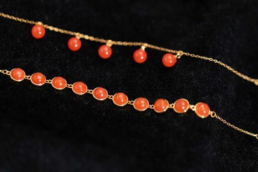 附证书【原矿川料 南红】吊坠、项链、手链、3件套。925银镀金 玫瑰金❤️天然川料樱桃红，无裂饱满，值得珍藏。玫瑰金镶嵌，特别衬大气优雅的气质【非质量问题不退换】 商品图0