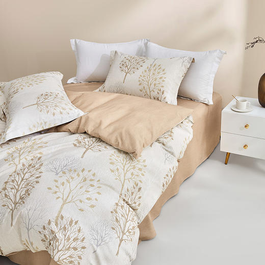 罗莱生活出品LOVO家纺 秋日暖阳磨毛四件套200*230cm 商品图3