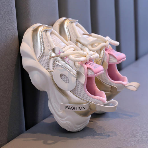 【舒适鞋面！亲肤设计】3-12岁女童老爹鞋儿童运动鞋女软底小众风中大童女童鞋网面鞋。ra 商品图1