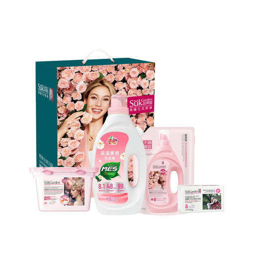 蔬果园/洁劲100  洗衣清洁礼盒套餐 4件套  1.74kg 商品图0