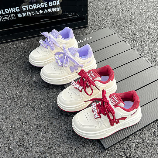 【好看又百搭】新款儿童运动鞋时尚女童板鞋皮面秋冬季中大童女孩休闲鞋学。ra 商品图3