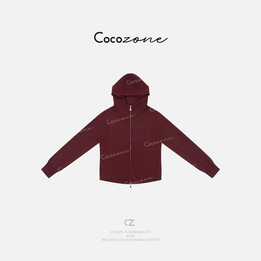 COCO ZONE 刘一一“复古红卫衣”慵懒街头风修身立体外套 CD2A1488 商品图0