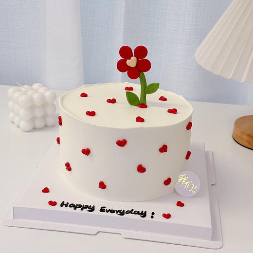 ins风一朵小红花可爱卡通蛋糕-低糖处理无添加 商品图2