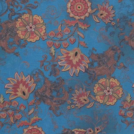 T4751SDSA男士秋冬新款痞帅男装轻奢撞色植物花卉长袖T恤百搭复古上衣 商品图3