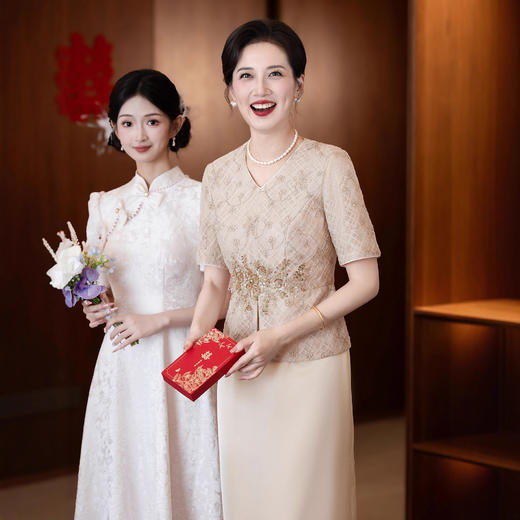 LHS C53婚礼连衣裙高贵年轻结婚喜妈妈礼服 商品图0