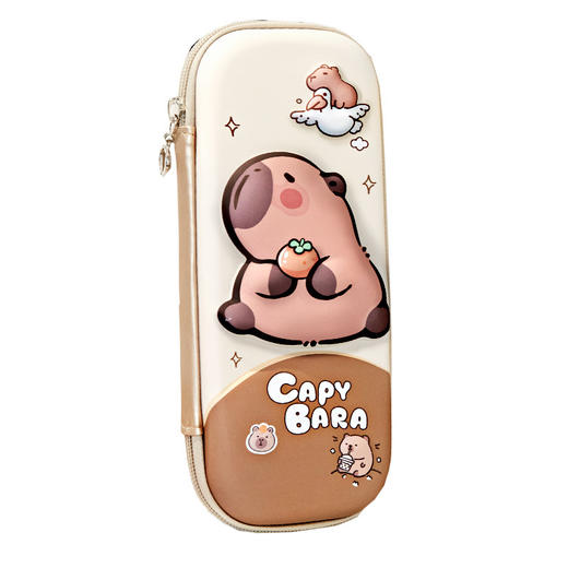 【3D解压 卡皮巴拉来袭！】2025新款3D立体文具盒，男孩女孩多功能高颜值大容量笔袋铅笔盒，解压耐摔不变形✨高颜值大容量，孩子的学习好伙伴！ 商品图4