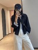小众原单拼接格纹天丝翻领牛仔外套女 商品缩略图9