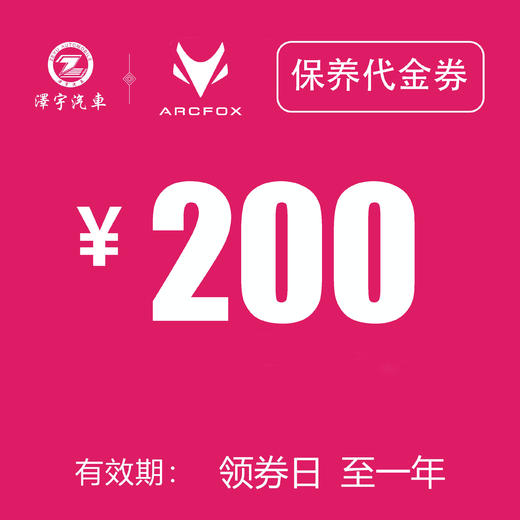 温岭极狐 保养现金券 200 商品图0