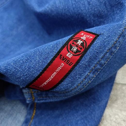 EVISU福神男士商标与佛头图案牛仔衬衫2ESHTM3SL133RXCT 商品图5